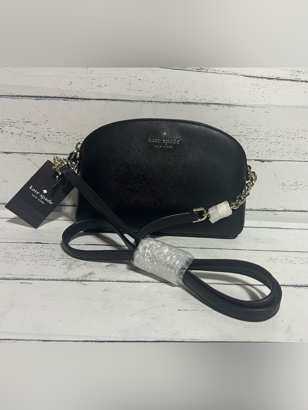 Kate Spade Hilli Cameron Black Saffiano Leather Crossbody Bag K5994 NWT